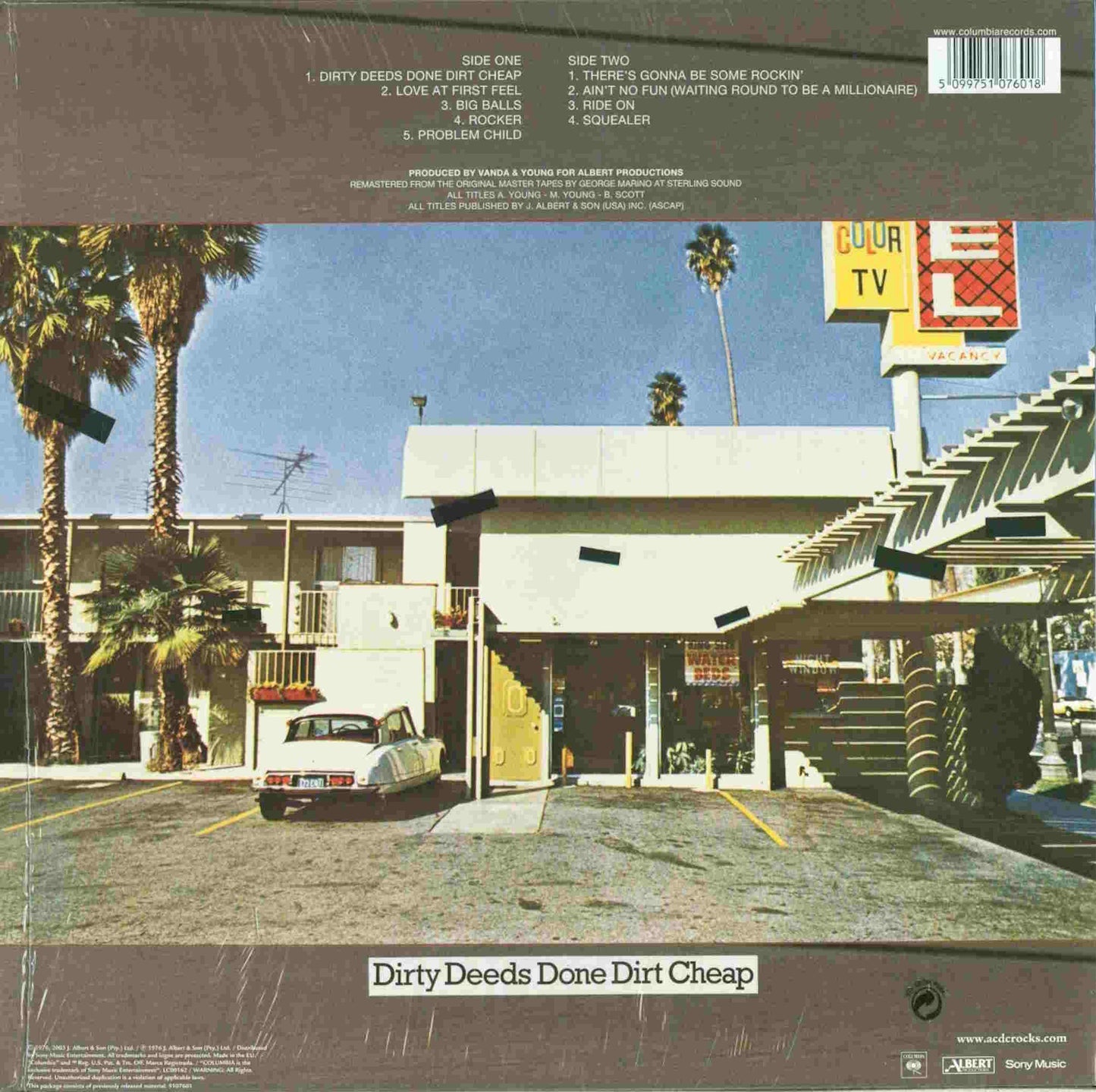 ac/dc dirty deeds done dirt cheap vinyl back cover