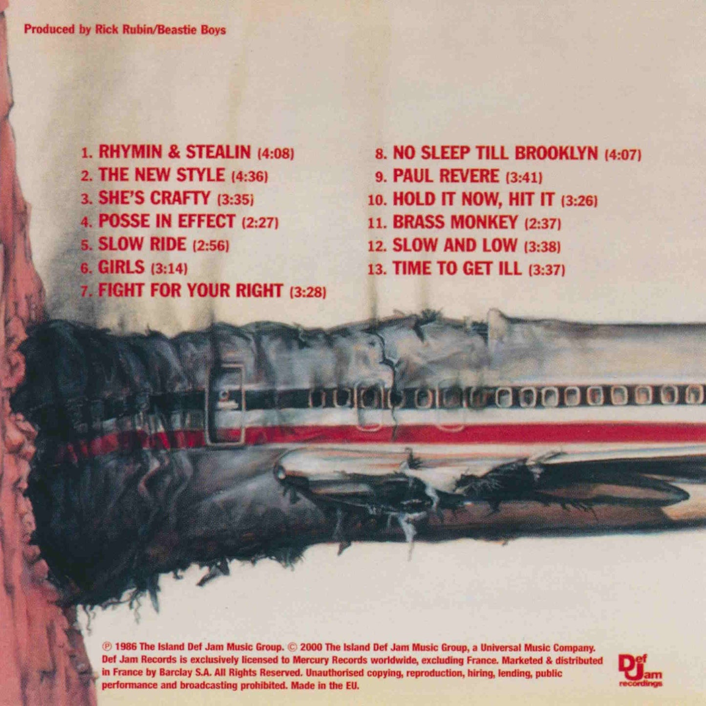 beastie boys cd licenced to ill tracks