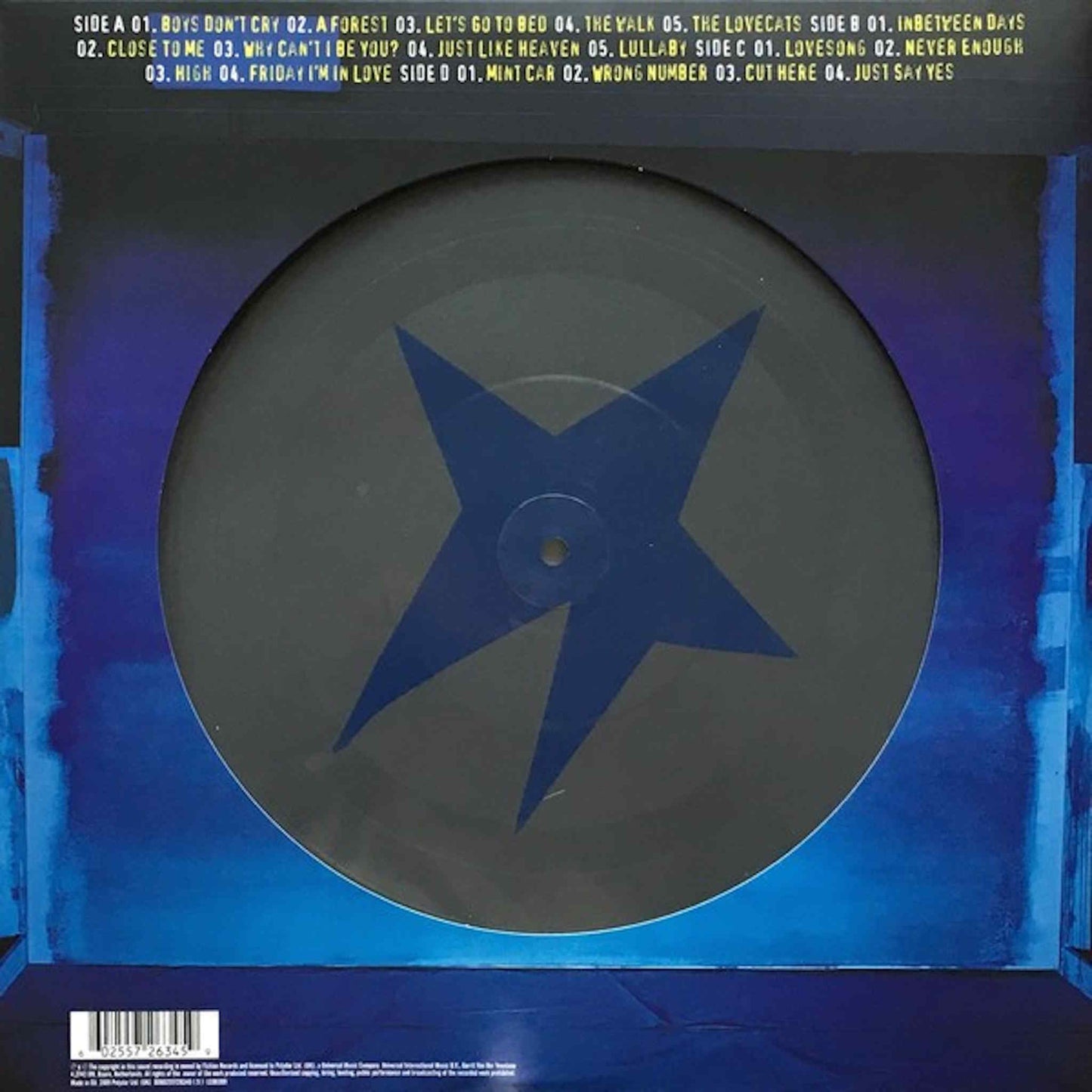 the cure vinyl acoustic hits picture disc tracks