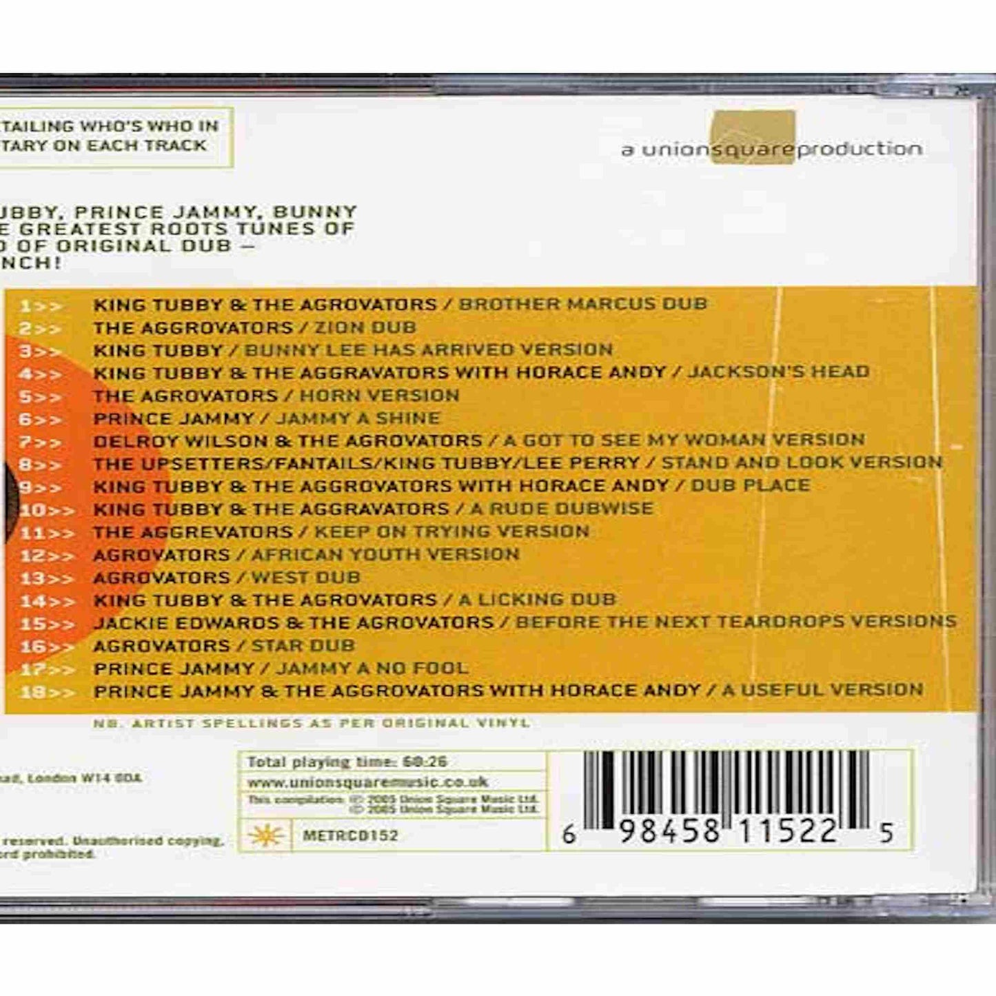 various cd compilation dub a journey in bass culture tracks