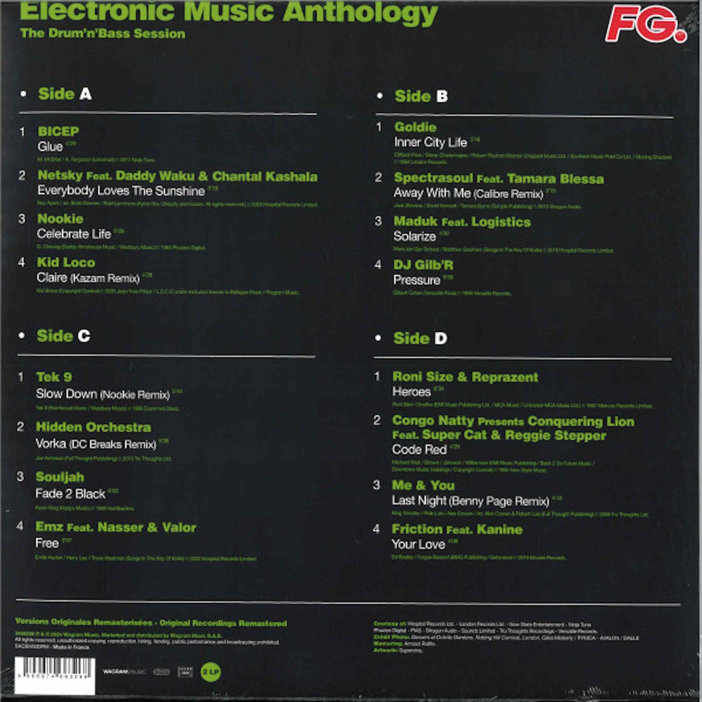various vinyl compilation electronic music anthology the drum 'n' bass session back cover