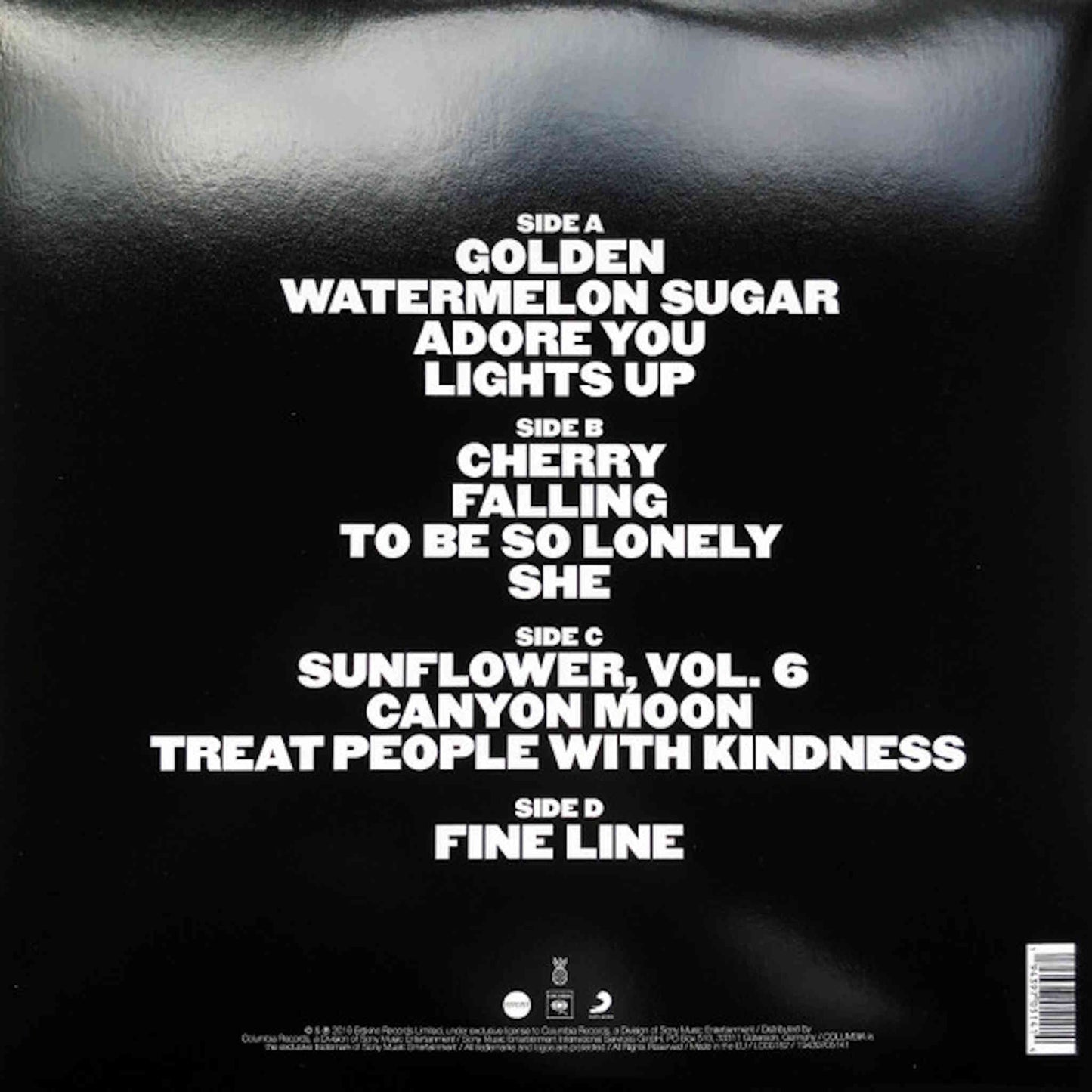 harry styles vinyl fine line back cover