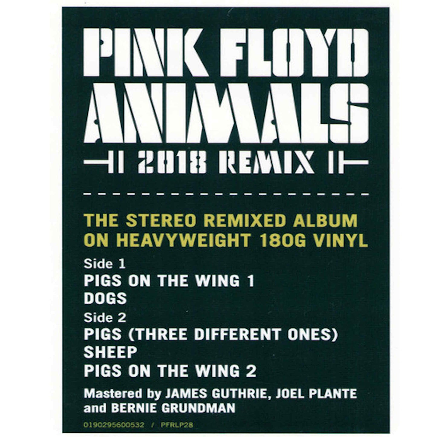 PINK FLOYD - Animals (2018 Remix) - vinyl LP