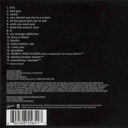 BILLIE EILISH - When We All Fall Asleep, Where Do We Go? - CD
